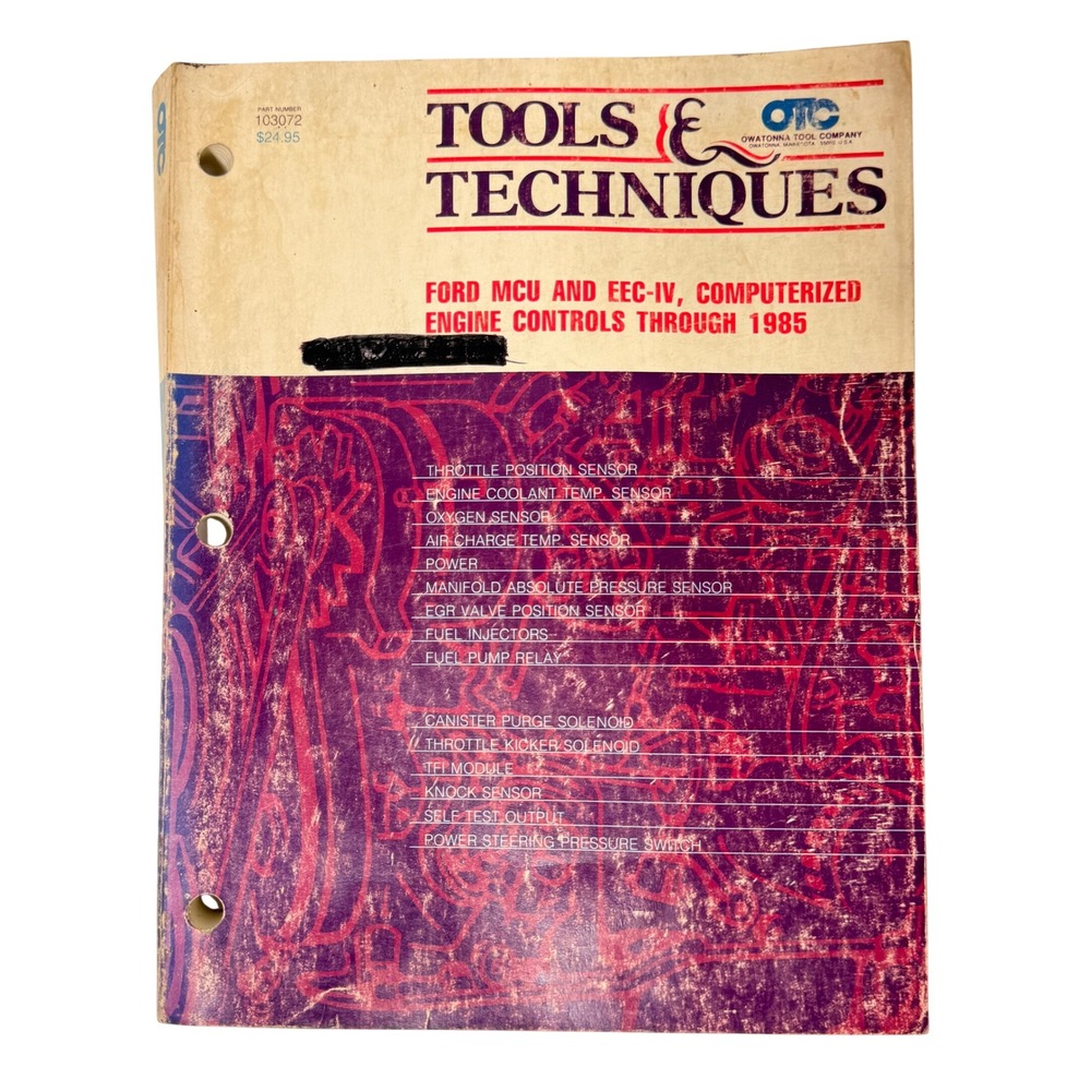 OTC Ford MCU EEC-IV Computerized Engine Controls Manual Through 1985 103072 *